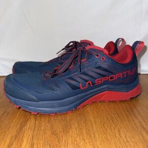 La Sportiva Men's‎ Jackal Trail Running Shoes sz 10 EU 42 Mountain Blue/Red